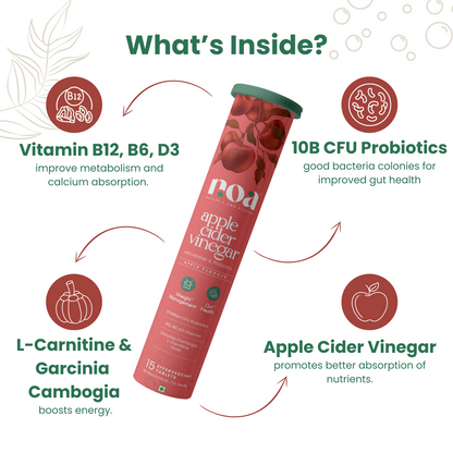 Apple Cider Vinegar with Probiotics & Prebiotics | Apple Flavour